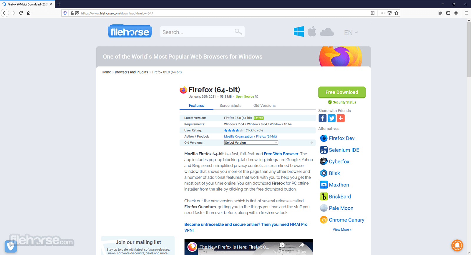 Foxfire Browser For Windows 8