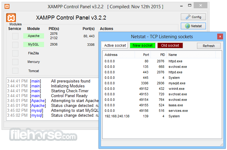 XAMPP 5.6.23 Screenshot 3