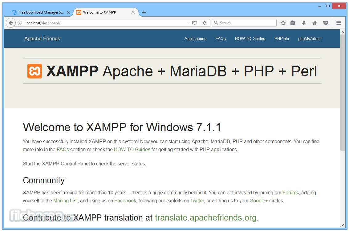 XAMPP 5.6.23 Screenshot 4