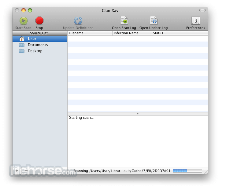ClamXAV 3.6.1 Build 10182 Screenshot 1