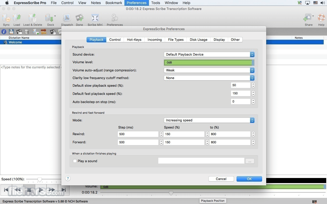 Express Scribe Transcription Software 13.06 Screenshot 3