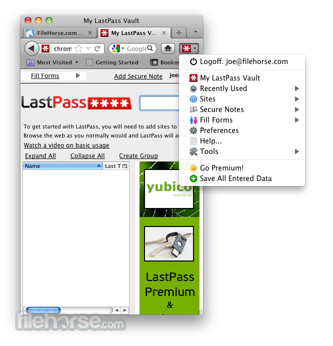 LastPass 4.93.0 Screenshot 3