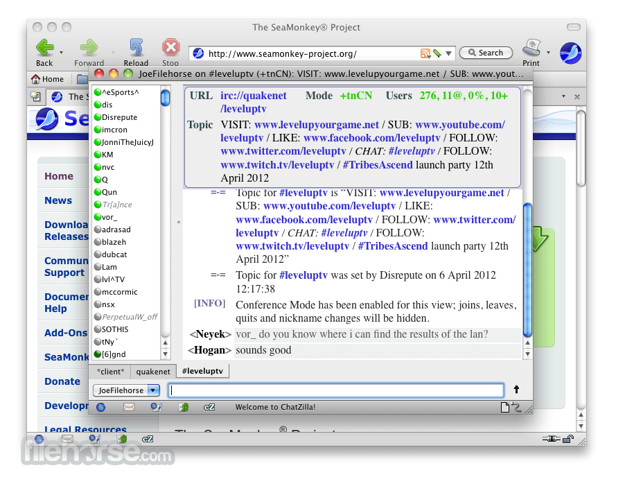 seamonkey for mac 10.6.8