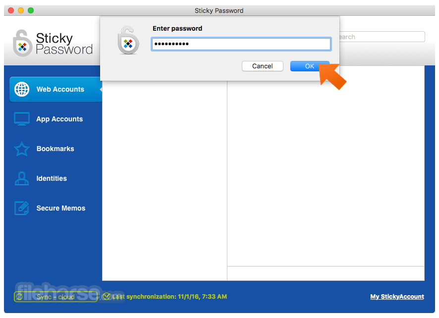 sticky password login