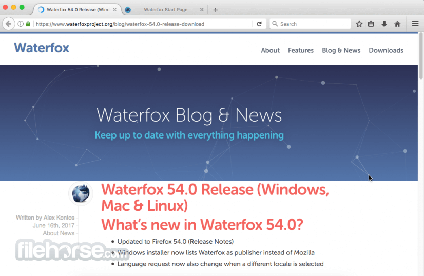 download the last version for windows Waterfox Current G5.1.10