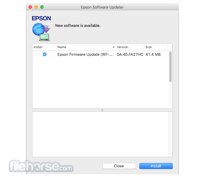 Epson Software Updater 2.3.3 Screenshot 1