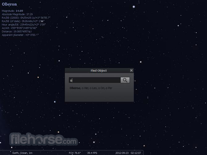 Stellarium 0.18.3 Screenshot 3