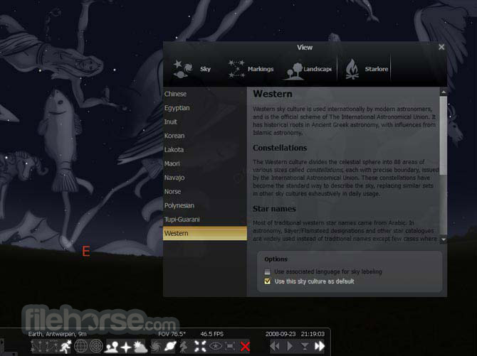 Stellarium 0.14.3 Screenshot 4