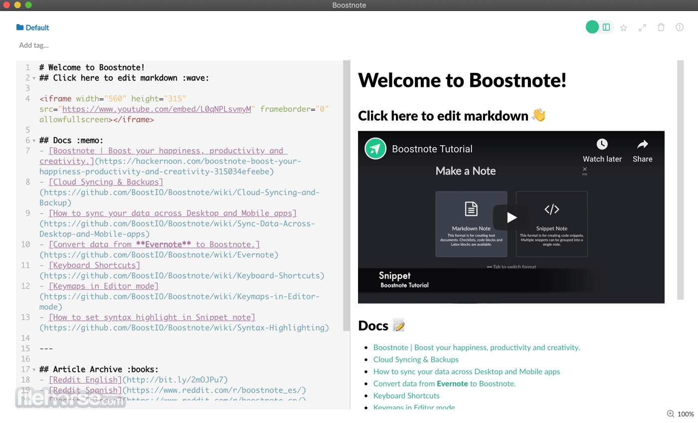 Boostnote 0.13.0 Screenshot 1