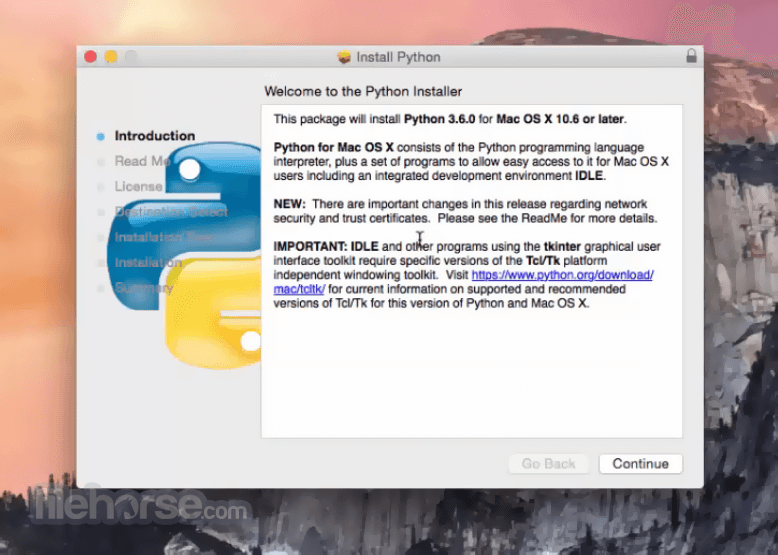 download python for osx sierra