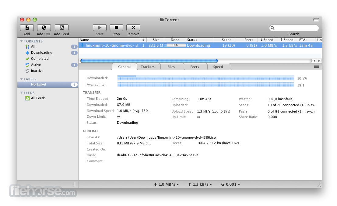 BitTorrent 7.3.1 Captura de Pantalla 1