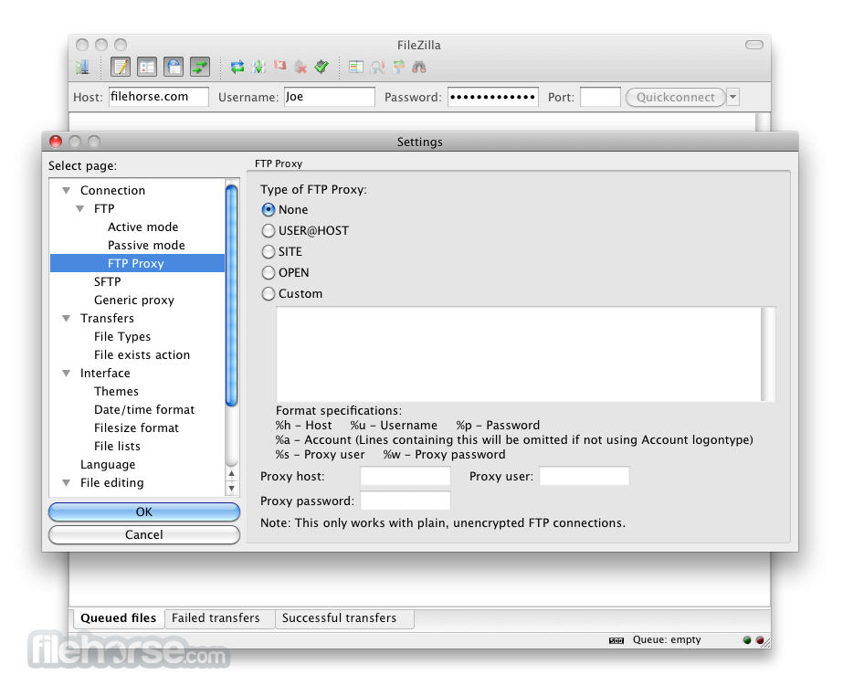 equivalence of filezilla for mac