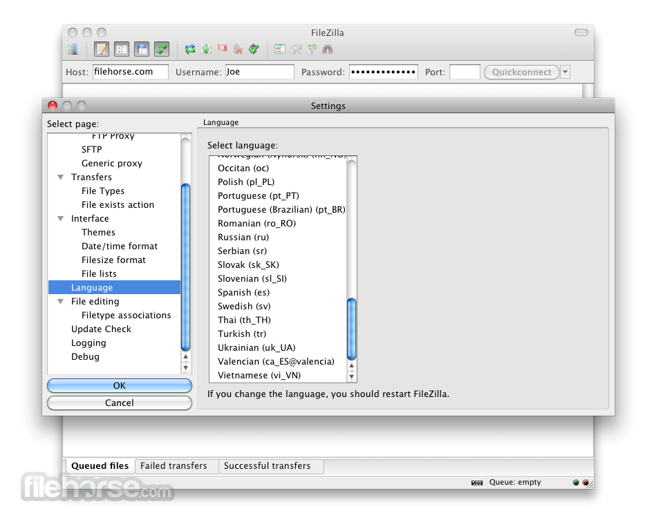 filezilla for mac 10.12