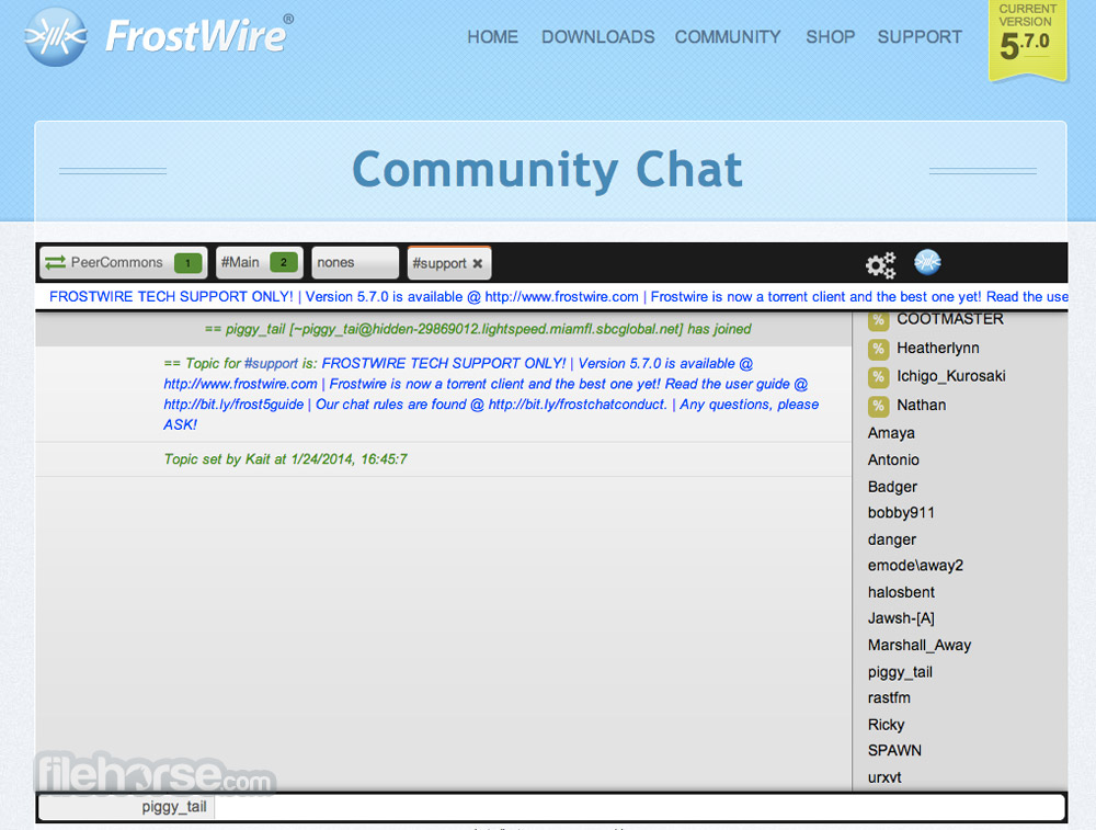 change language in frostwire player