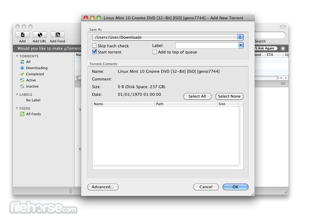 uTorrent 1.8.7 Build 45548 Screenshot 2