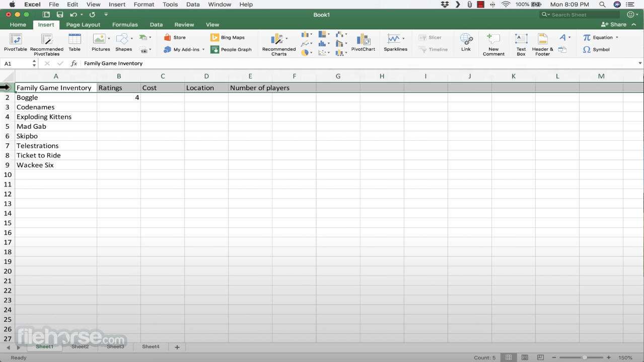 excel tools for mac