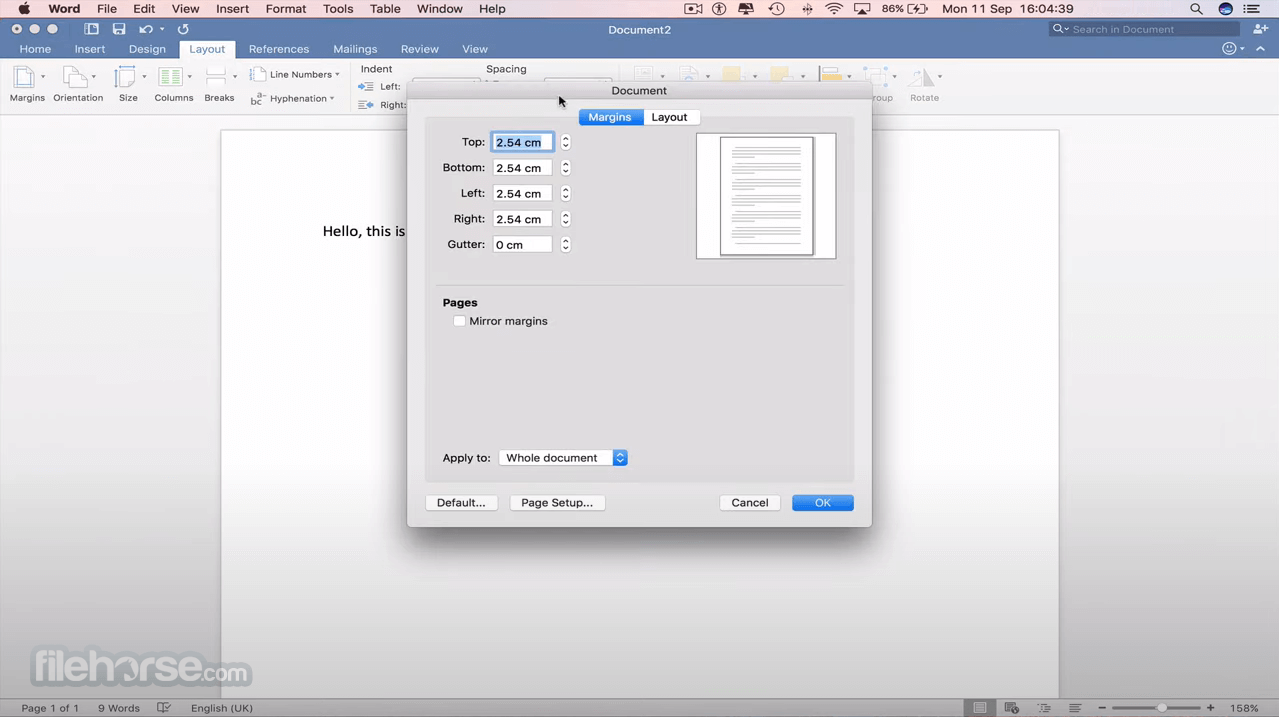 microsoft word for mac show formatting