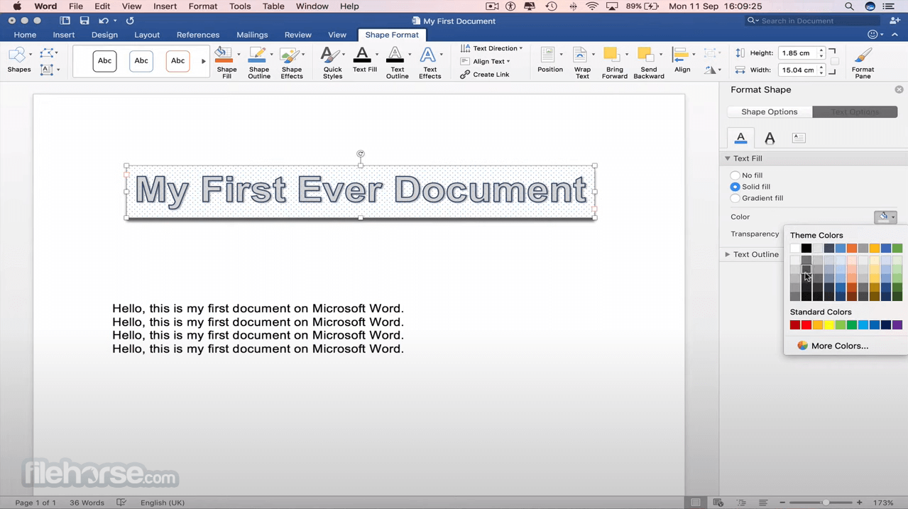Microsoft Word 16.63 Screenshot 3