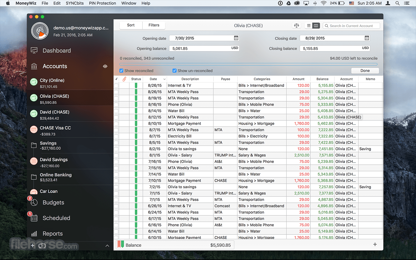 MoneyWiz 3.7.9 Screenshot 1