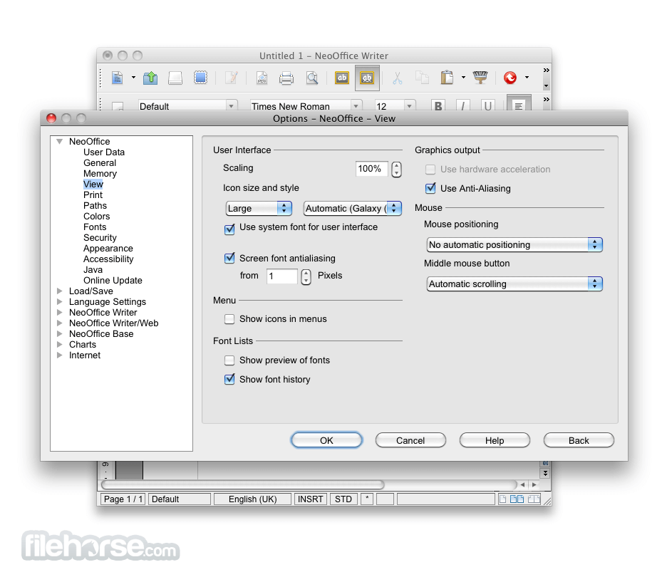 NeoOffice 3.1.1 Captura de Pantalla 2