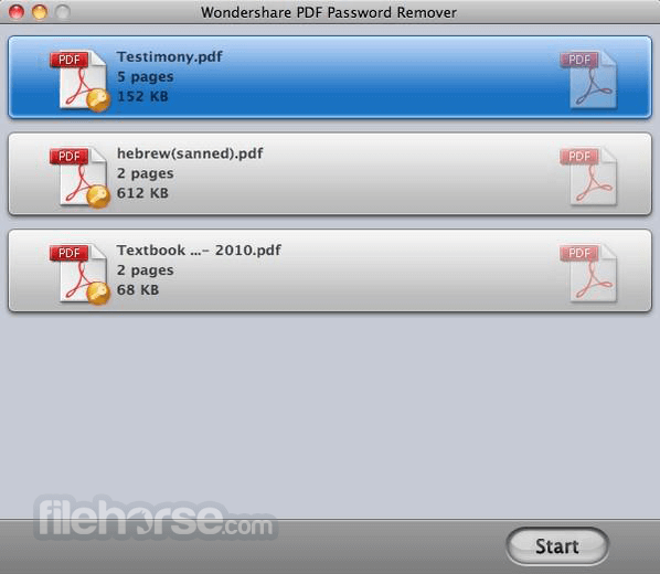 Wondershare PDF Password Remover 5.0.1 Screenshot 1