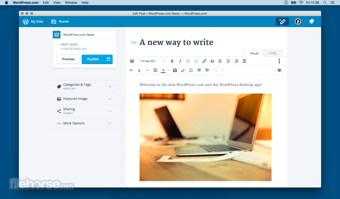 WordPress Desktop 7.2.0 Screenshot 1