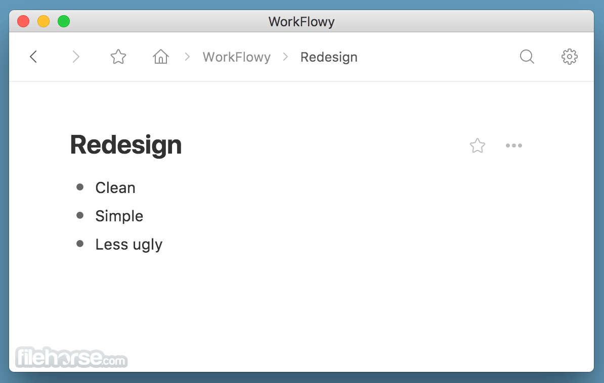 WorkFlowy Desktop 1.3.7 Screenshot 1