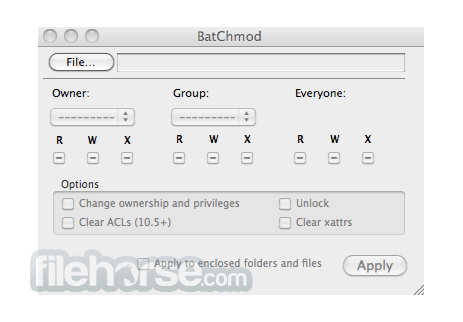 BatChmod 1.7 Beta 5 Screenshot 1