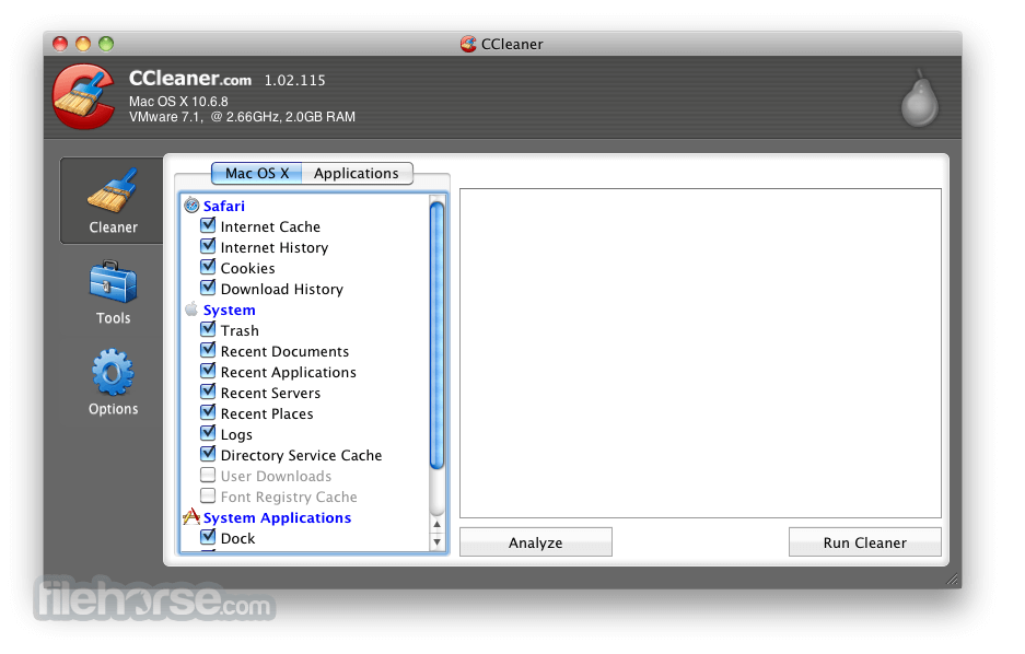 CCleaner 2.9.187 Screenshot 1