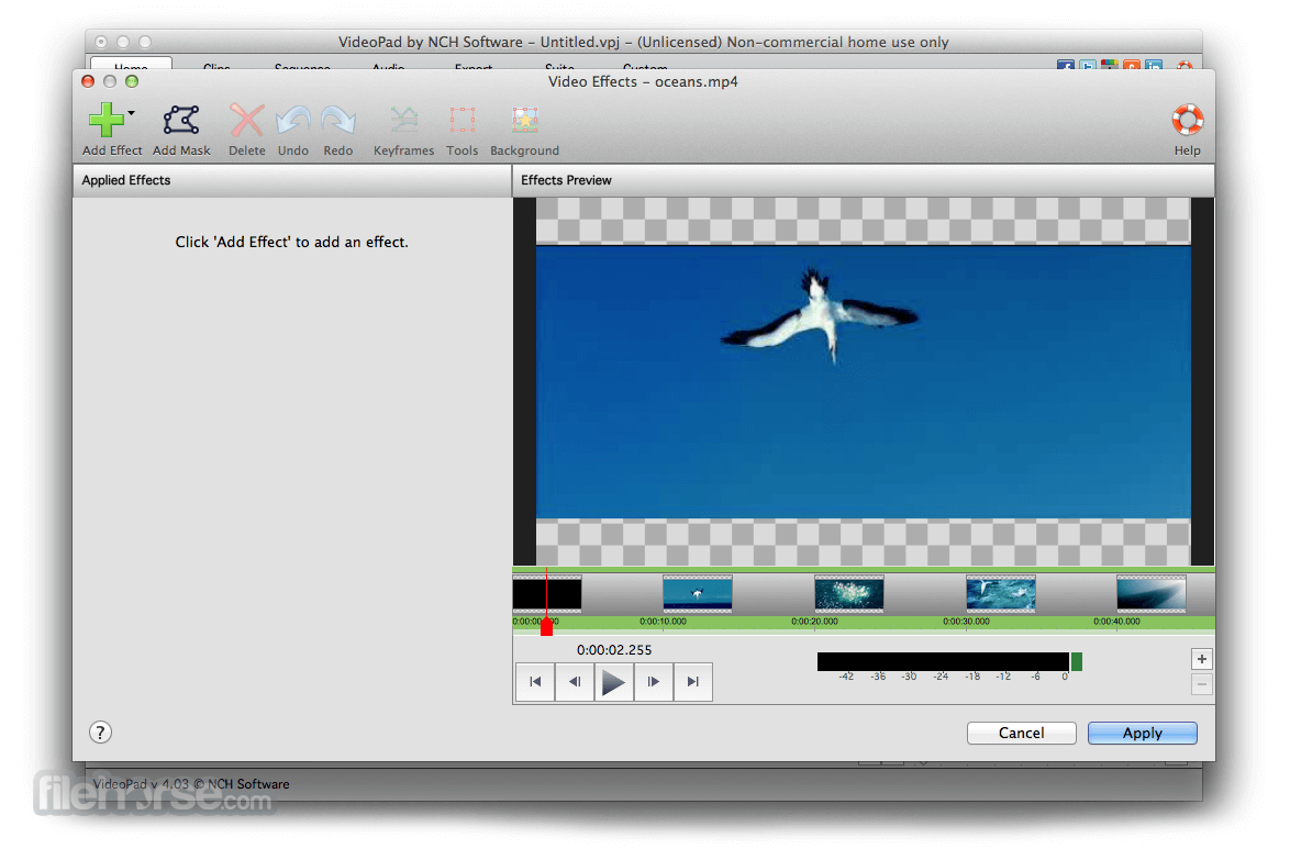 instal the last version for mac NCH VideoPad Video Editor Pro 13.67