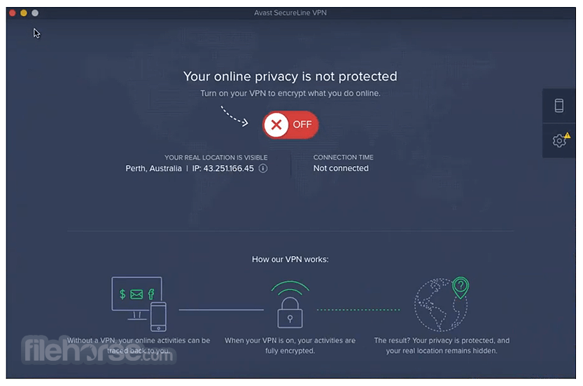Avast SecureLine VPN 4.2.1 Screenshot 1