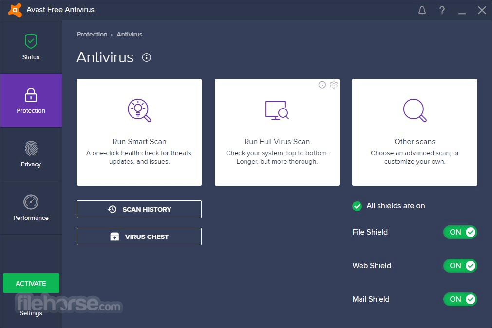 advast antivirus for p