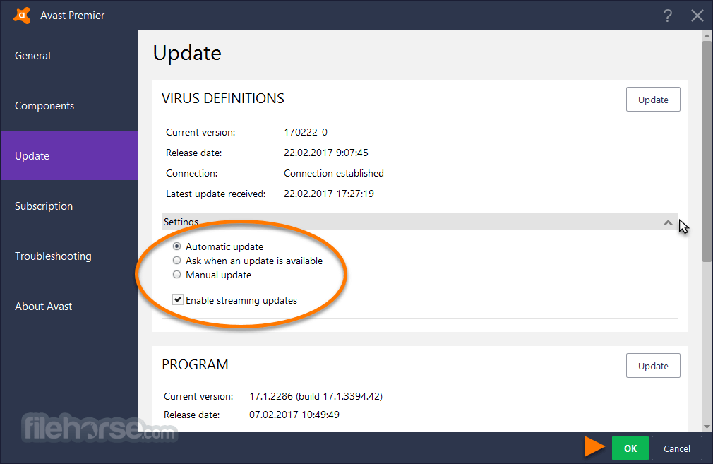 latest avast update problems december 2017