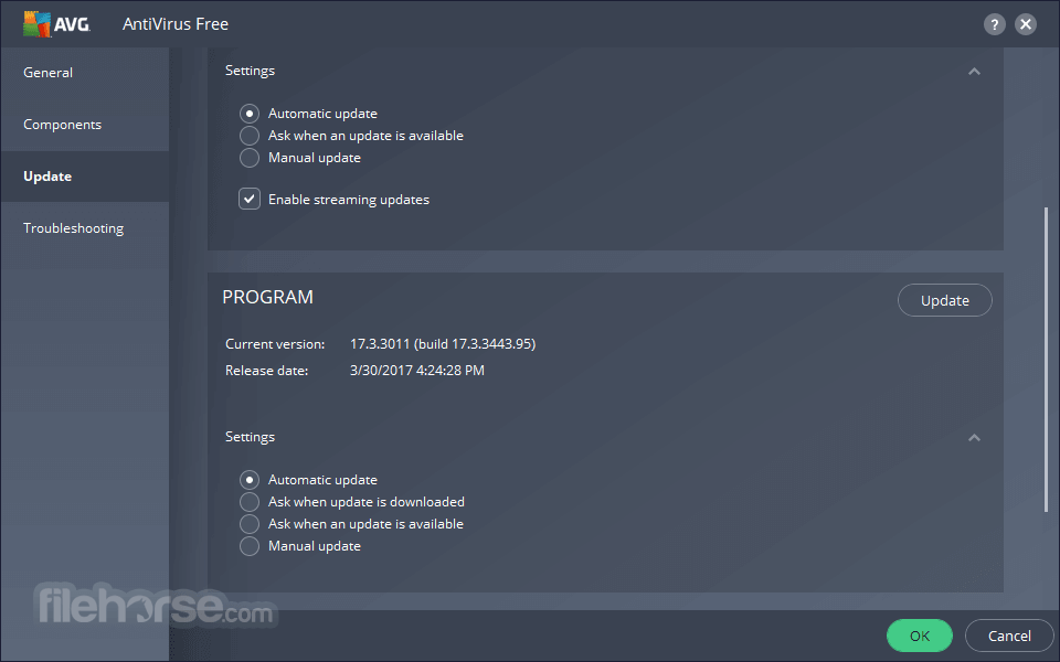 avg update failed a bin file is missing