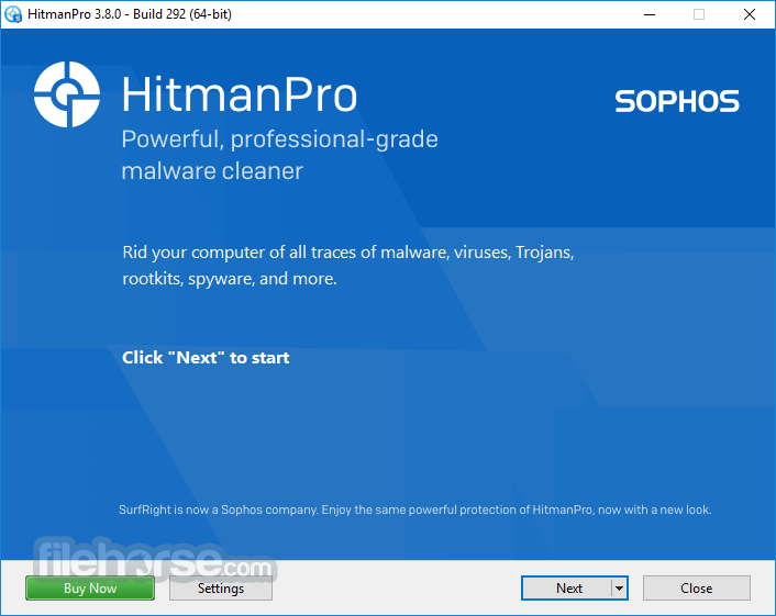 HitmanPro 3.8.28 Build 324 (32-bit) Screenshot 1