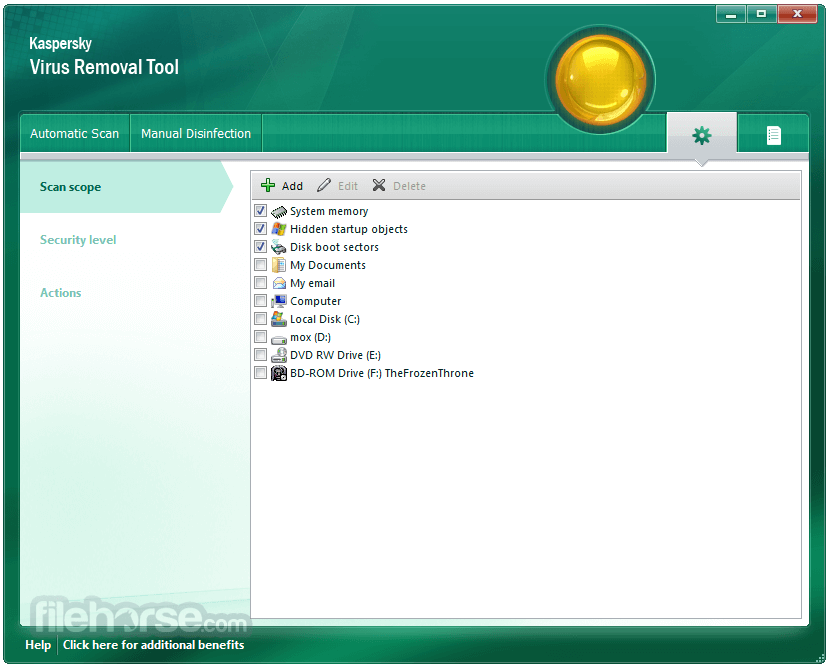 Kaspersky Virus Removal Tool Screenshot 4