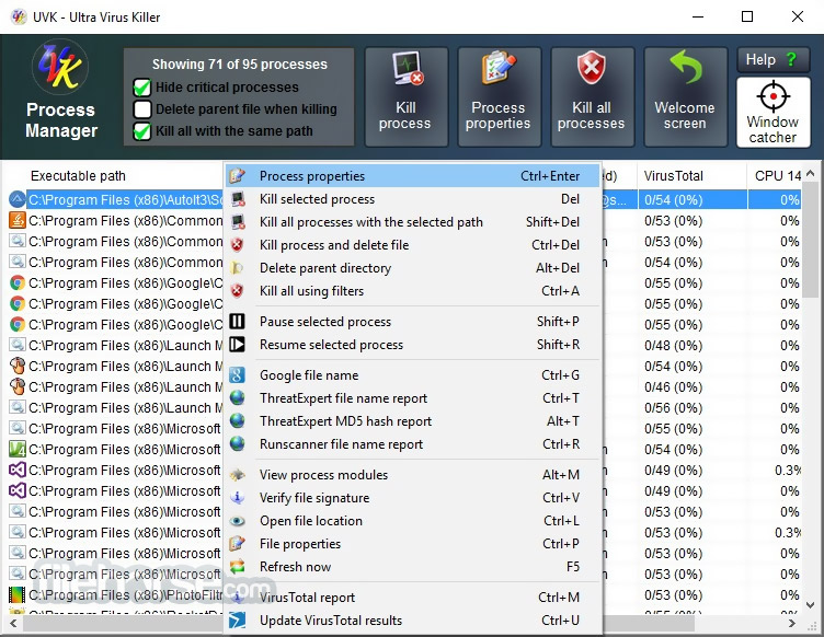 UVK Ultra Virus Killer Portable 11.10.10.5 Screenshot 4