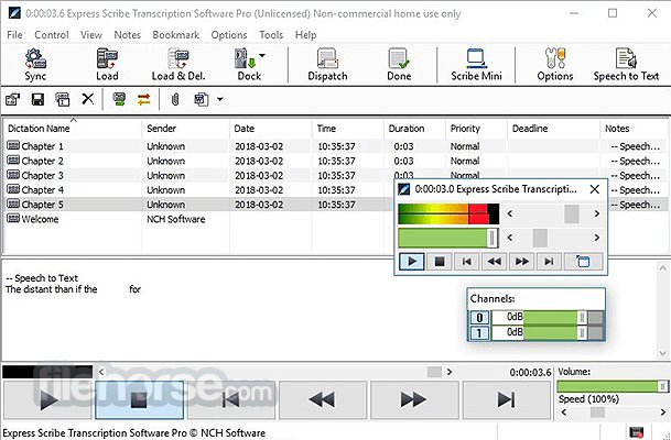 Express Scribe Transcription Software 12.18 Screenshot 1