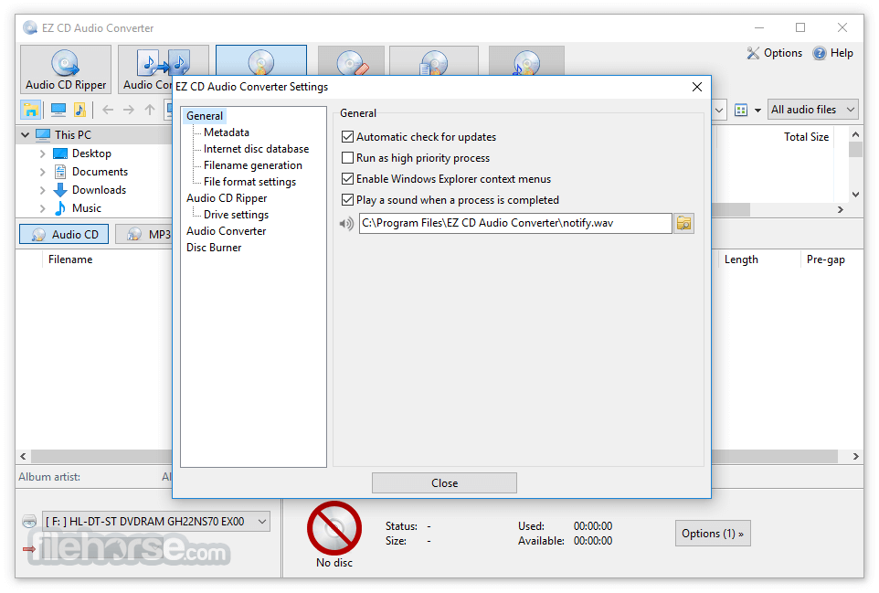 EZ CD Audio Converter 11.5.0.1 Screenshot 4