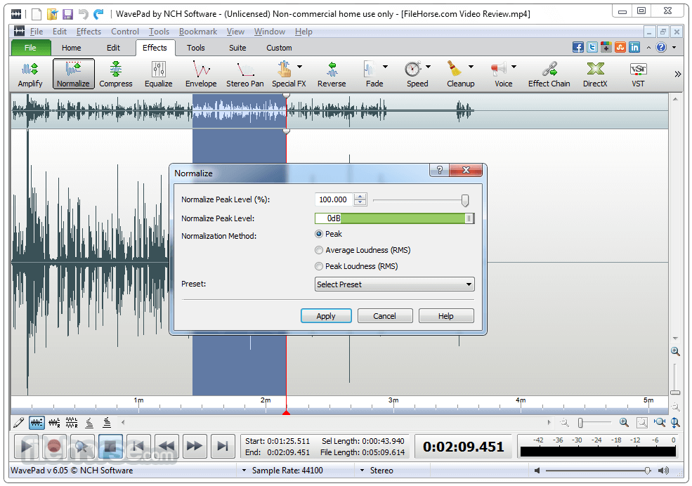 WavePad Sound Editor 19.05 Screenshot 3