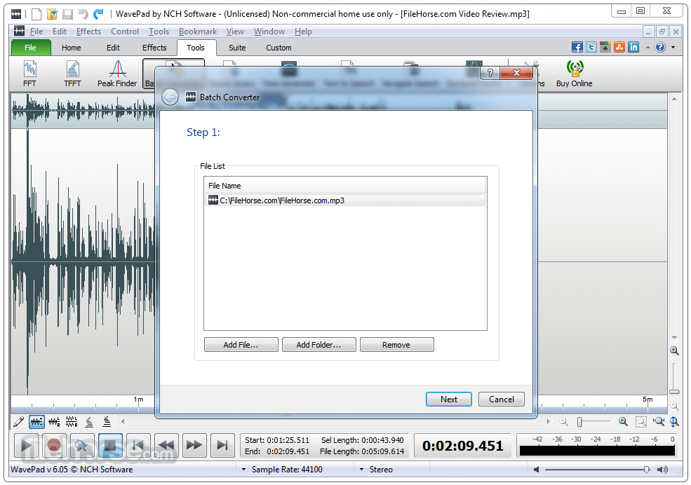 WavePad Sound Editor 19.05 Screenshot 4