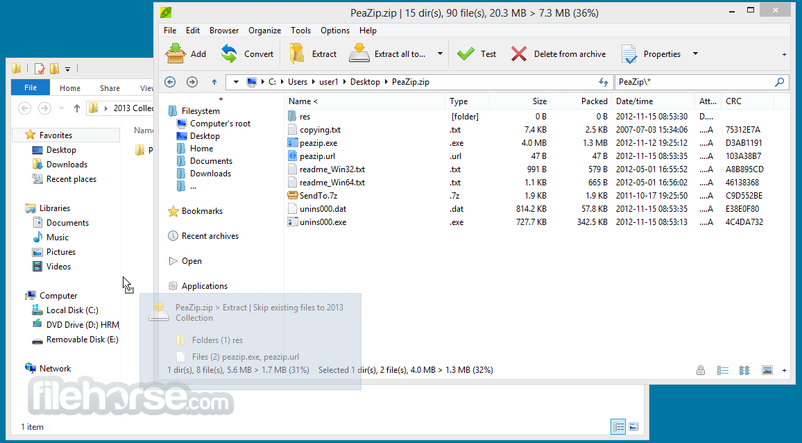 PeaZip 9.7.1 (64-bit) Captura de Pantalla 5