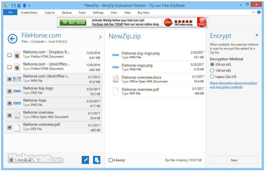 WinZip 26.0 Build 15033 (64-bit) Captura de Pantalla 4