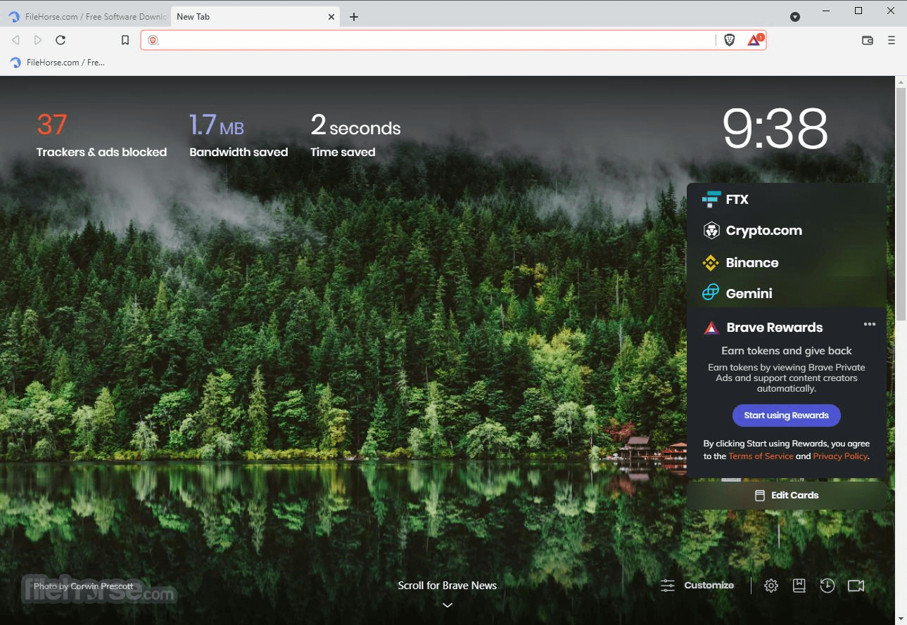 brave browser distil shortcut