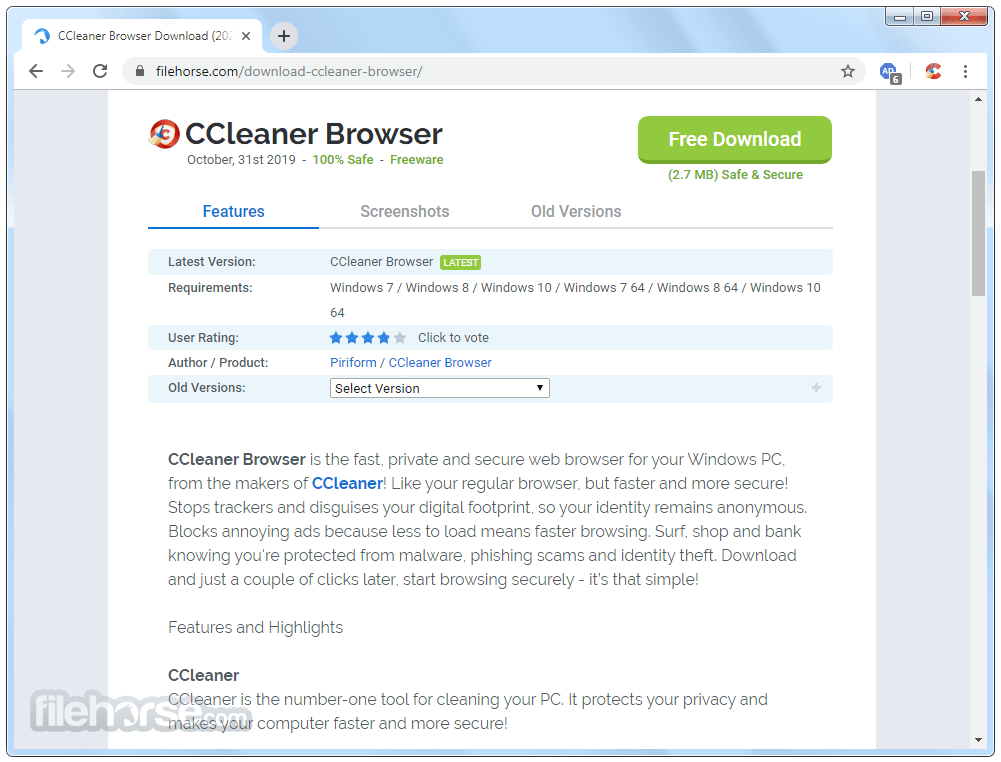 CCleaner Browser 8.2.0 Captura de Pantalla 3