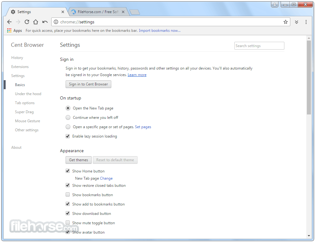 Cent Browser 5.0.1002.354 (32-bit) Screenshot 3