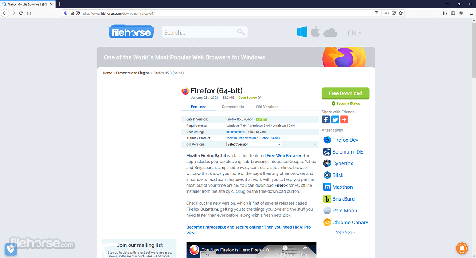Firefox (64-bit) Screenshot 1