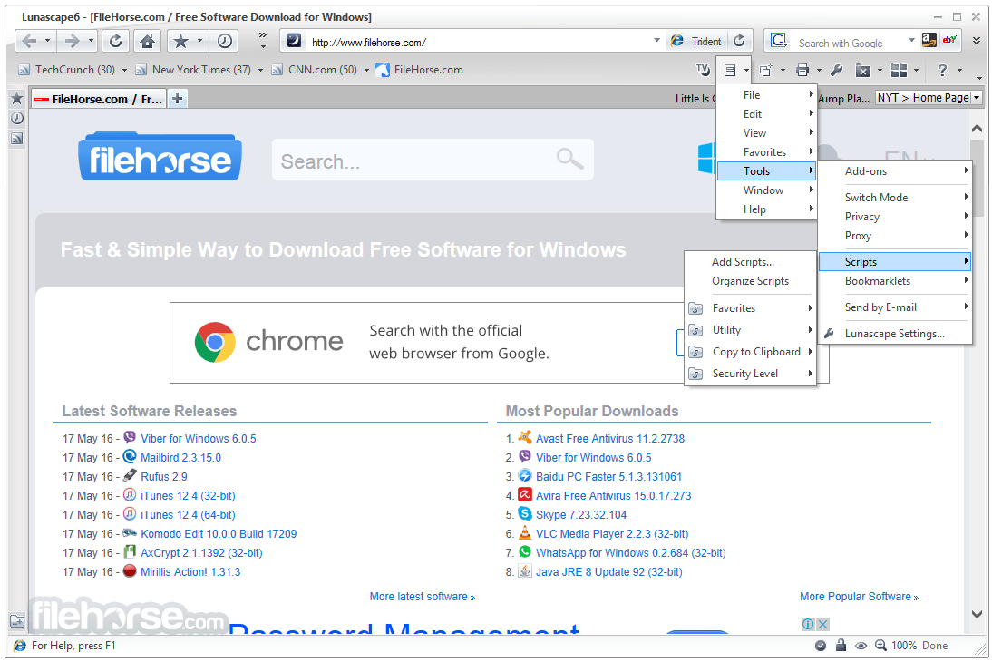 Lunascape Browser 6.15.2.27564 Screenshot 3