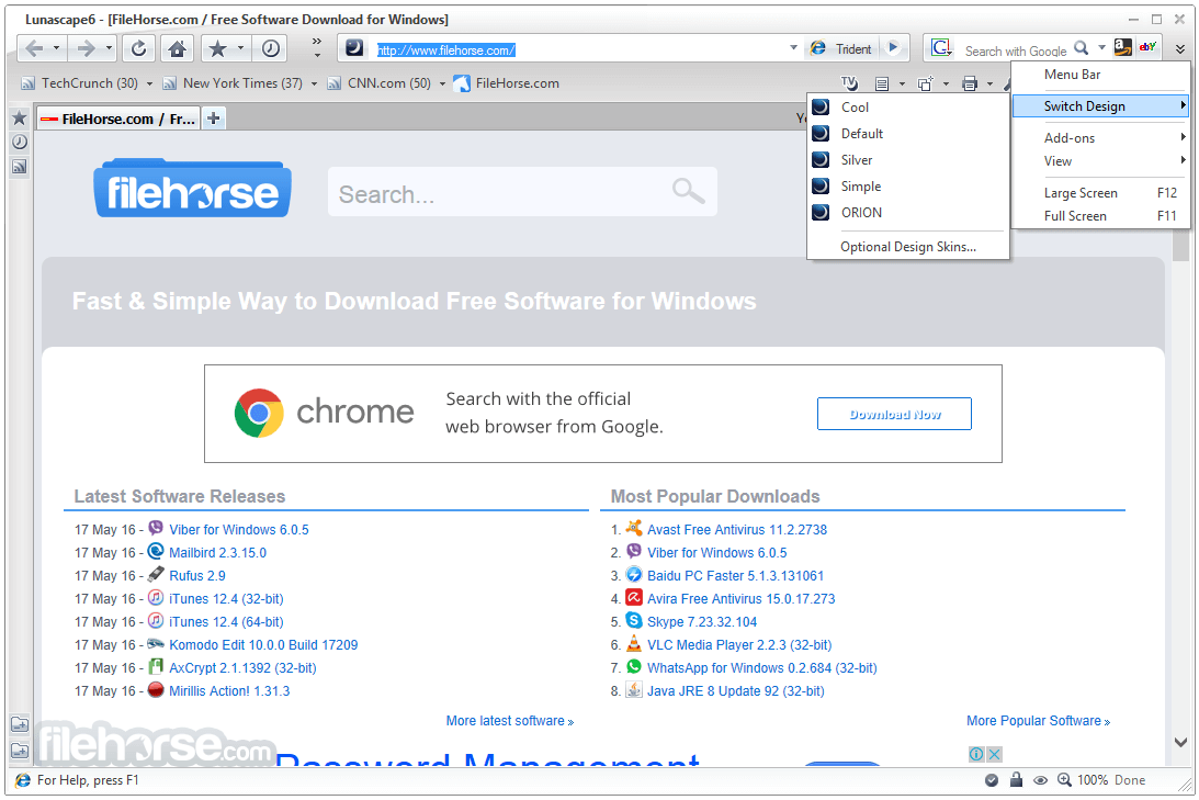 Lunascape Browser 6.15.2.27564 Screenshot 4