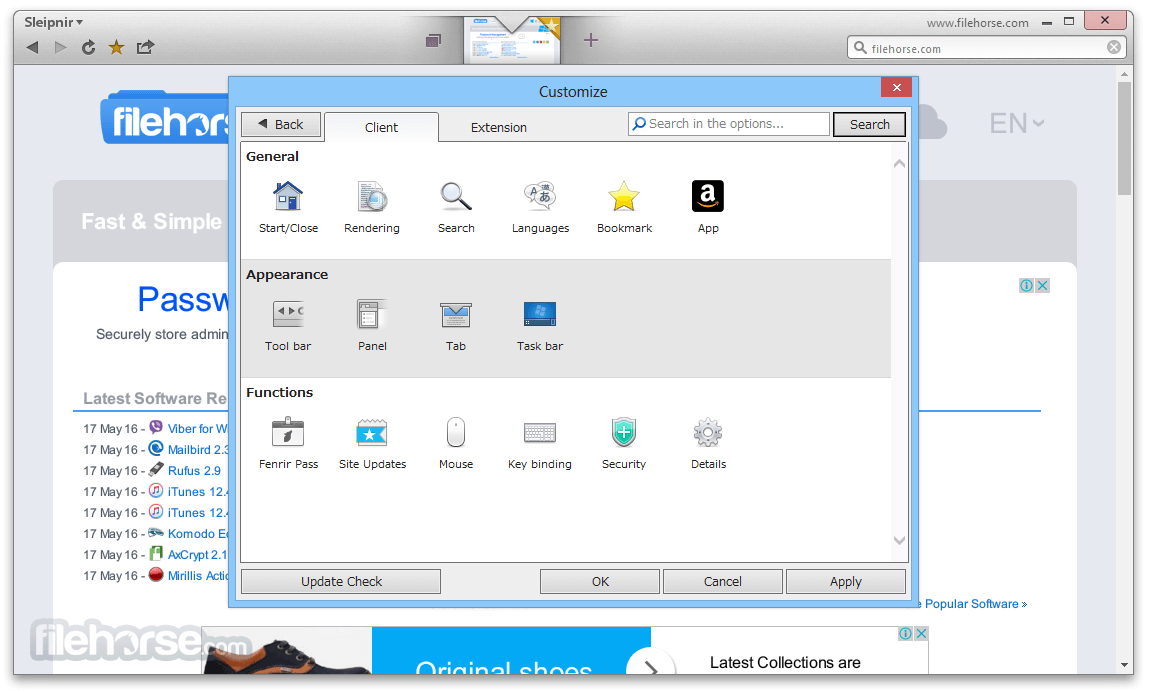 Sleipnir Browser 6.4.18 Captura de Pantalla 4